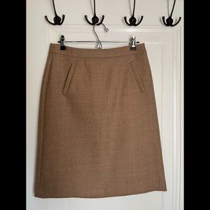 J. Crew Beige Wool A-line Skirt